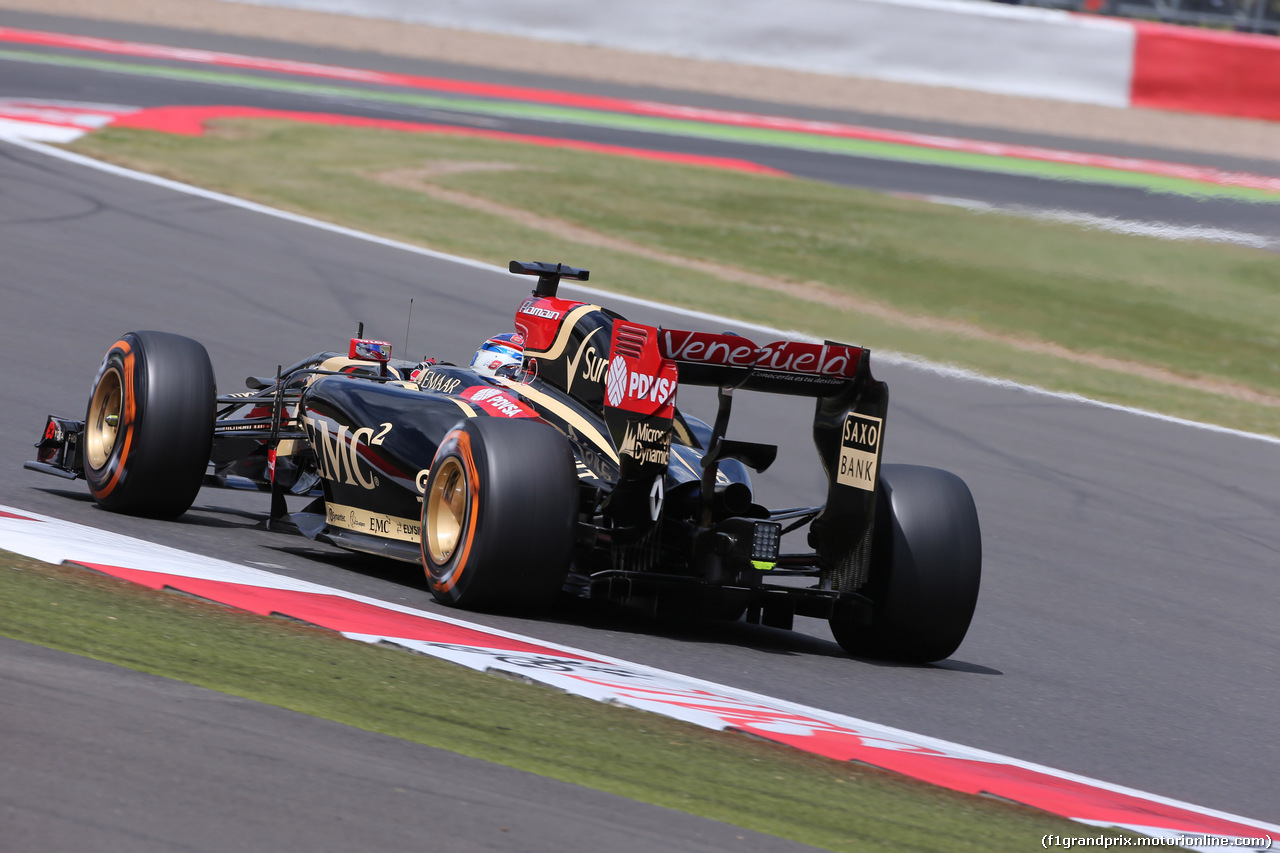 GP GRAN BRETAGNA, 04.07.2014 - Prove Libere 2, Romain Grosjean (FRA) Lotus F1 Team E22