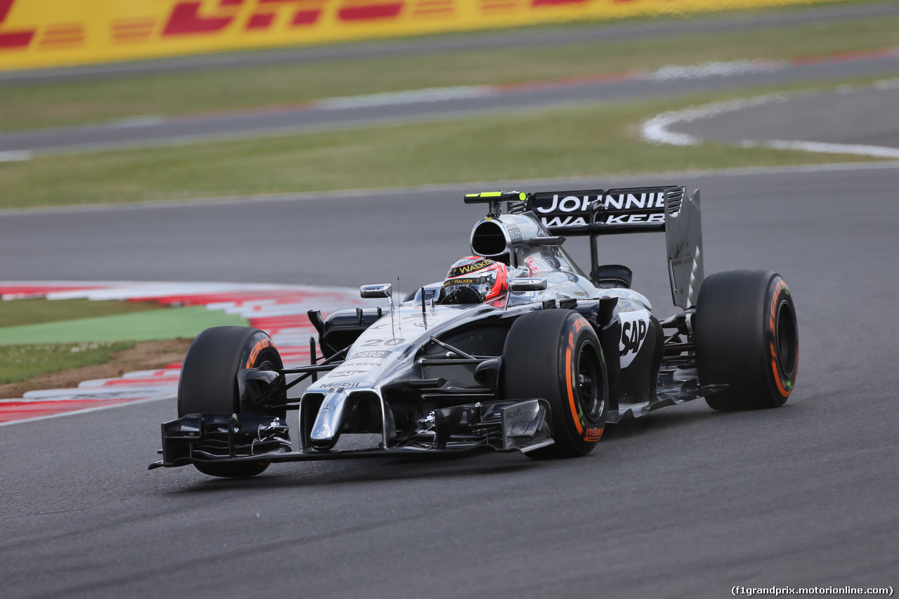 GP GRAN BRETAGNA, 04.07.2014 - Prove Libere 2, Kevin Magnussen (DEN) McLaren Mercedes MP4-29
