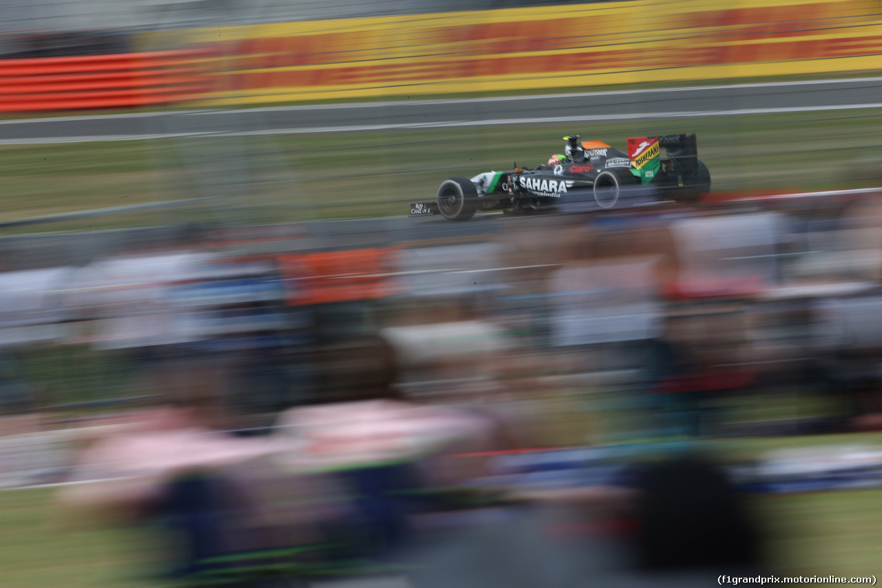 GP GRAN BRETAGNA, 04.07.2014 - Prove Libere 2, Sergio Perez (MEX) Sahara Force India F1 Team VJM07