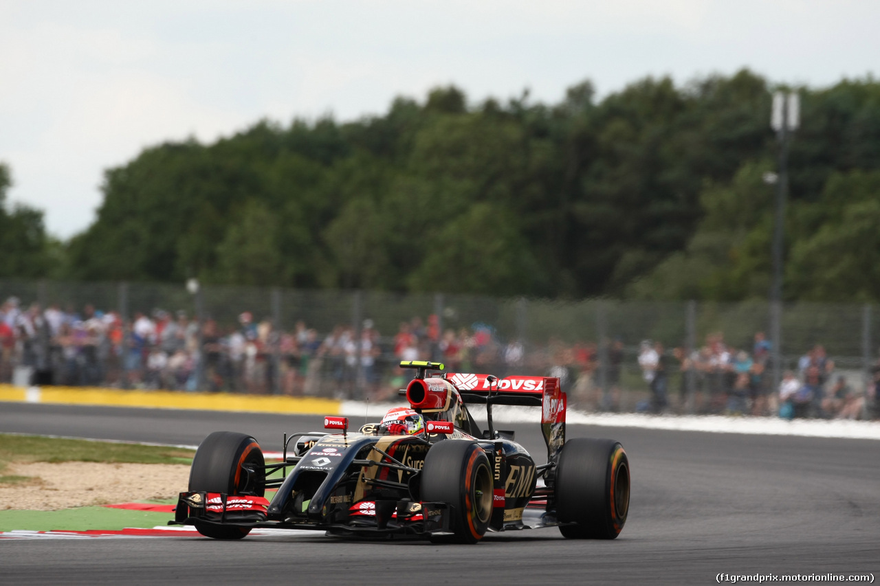 GP GRAN BRETAGNA, 04.07.2014 - Prove Libere 2, Pastor Maldonado (VEN) Lotus F1 Team, E22