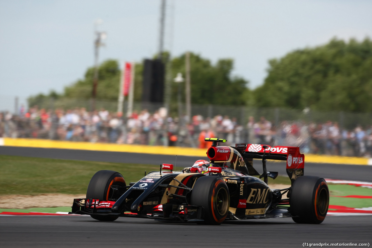 GP GRAN BRETAGNA, 04.07.2014 - Prove Libere 2, Romain Grosjean (FRA) Lotus F1 Team E22