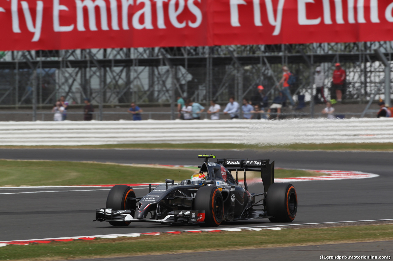 GP GRAN BRETAGNA, 04.07.2014 - Prove Libere 2, Esteban Gutierrez (MEX) Sauber F1 Team C33