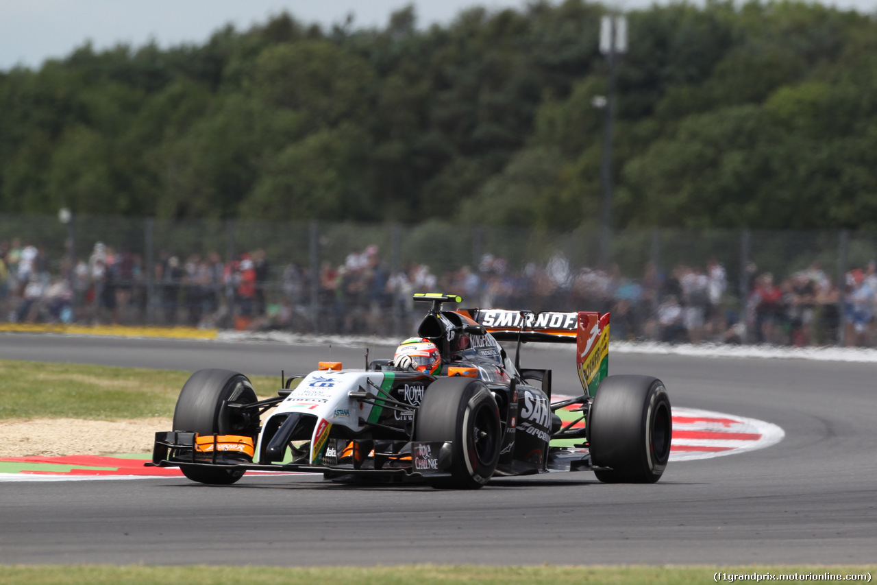 GP GRAN BRETAGNA, 04.07.2014 - Prove Libere 2, Sergio Perez (MEX) Sahara Force India F1 Team VJM07