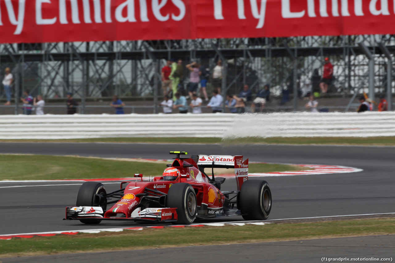GP GRAN BRETAGNA, 04.07.2014 - Prove Libere 2, Kimi Raikkonen (FIN) Ferrari F147
