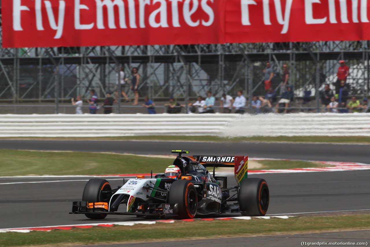 GP GRAN BRETAGNA, 04.07.2014 - Prove Libere 2, Sergio Perez (MEX) Sahara Force India F1 Team VJM07