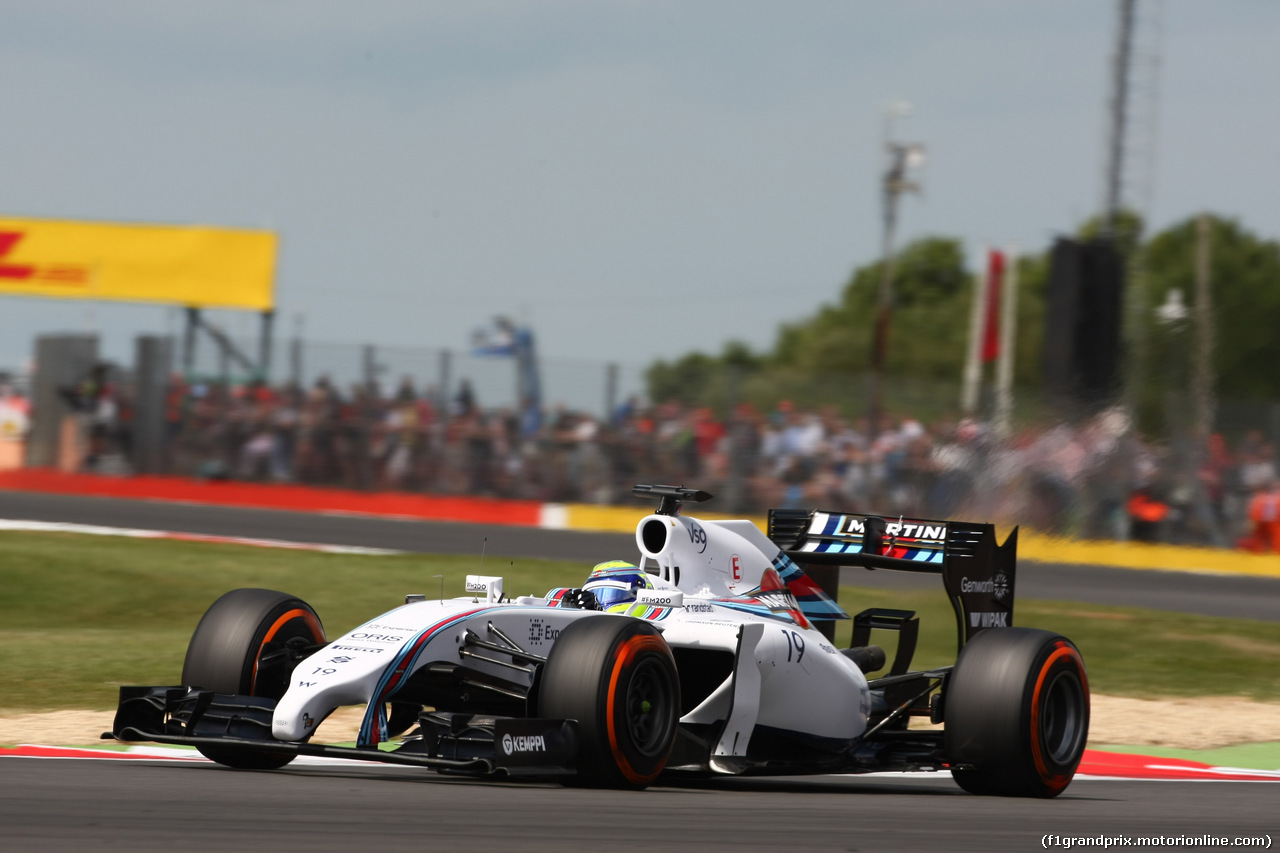 GP GRAN BRETAGNA, 04.07.2014 - Prove Libere 2, Felipe Massa (BRA) Williams F1 Team FW36