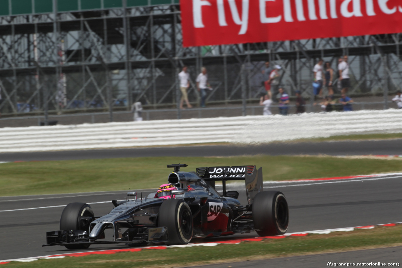 GP GRAN BRETAGNA, 04.07.2014 - Prove Libere 2, Jenson Button (GBR) McLaren Mercedes MP4-29