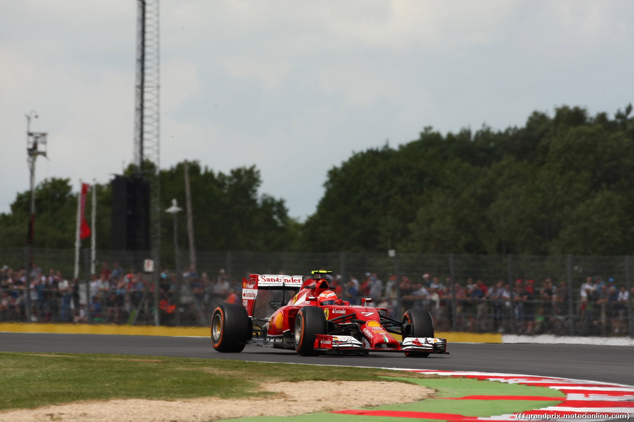 GP GRAN BRETAGNA, 04.07.2014 - Prove Libere 2, Kimi Raikkonen (FIN) Ferrari F147
