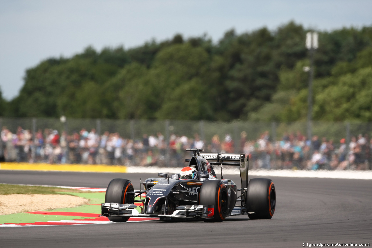 GP GRAN BRETAGNA, 04.07.2014 - Prove Libere 2, Adrian Sutil (GER) Sauber F1 Team C33