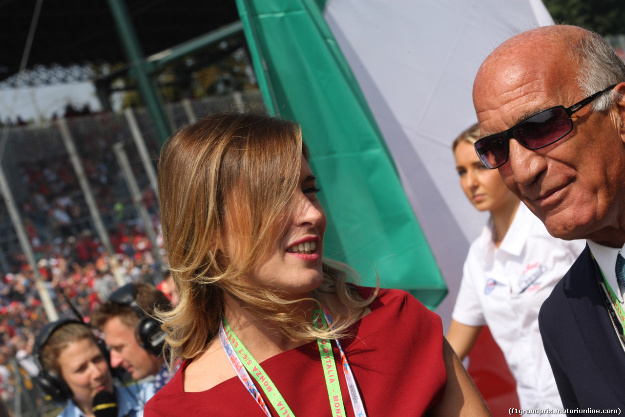 GP ITALIA, 07.09.2014 - Gara, Ministro Boschi e Dr. Angelo Sticchi Damiani (ITA) Aci Csai President
