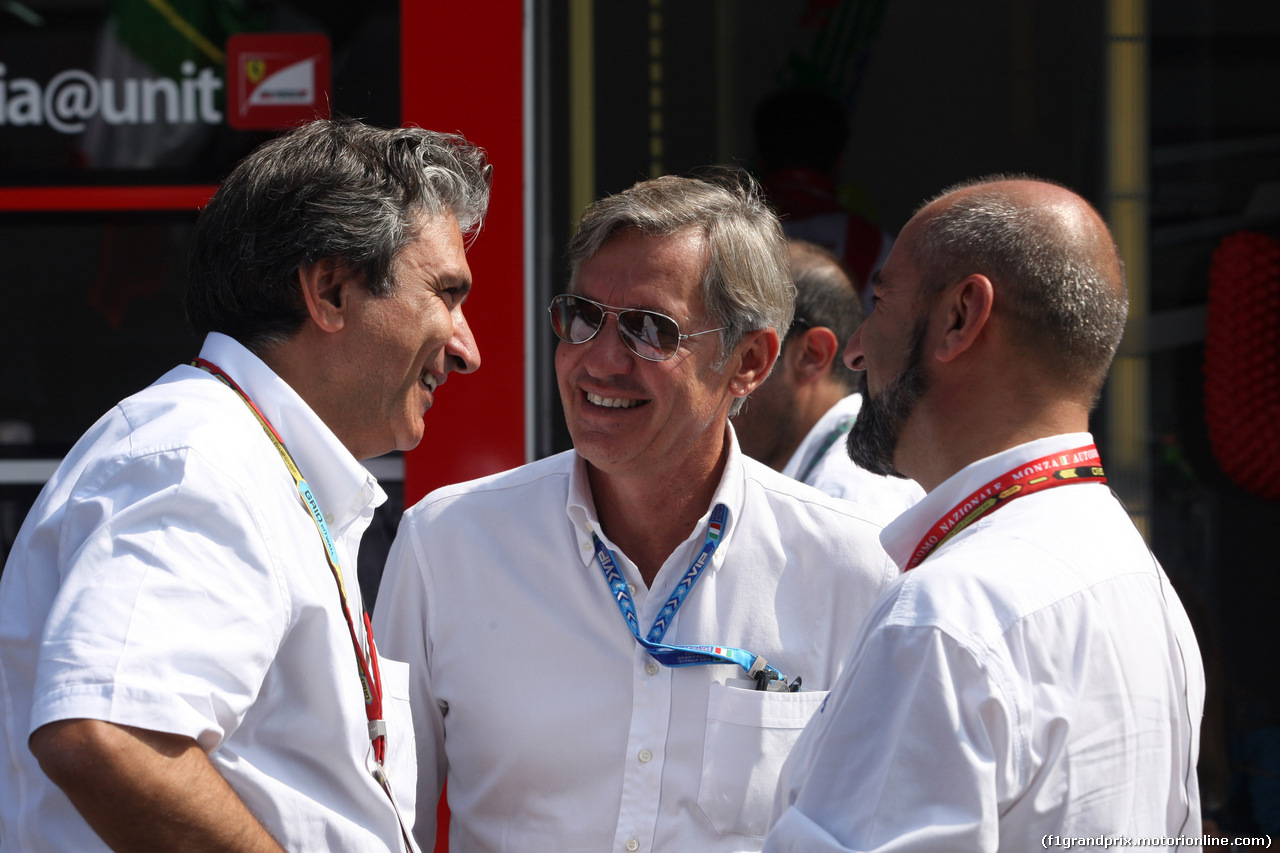 GP ITALIA, 07.09.2014 - Gara, Pasquale Lattuneddu (ITA), FOM e Ivan Capelli (ITA) ACI Milano, President