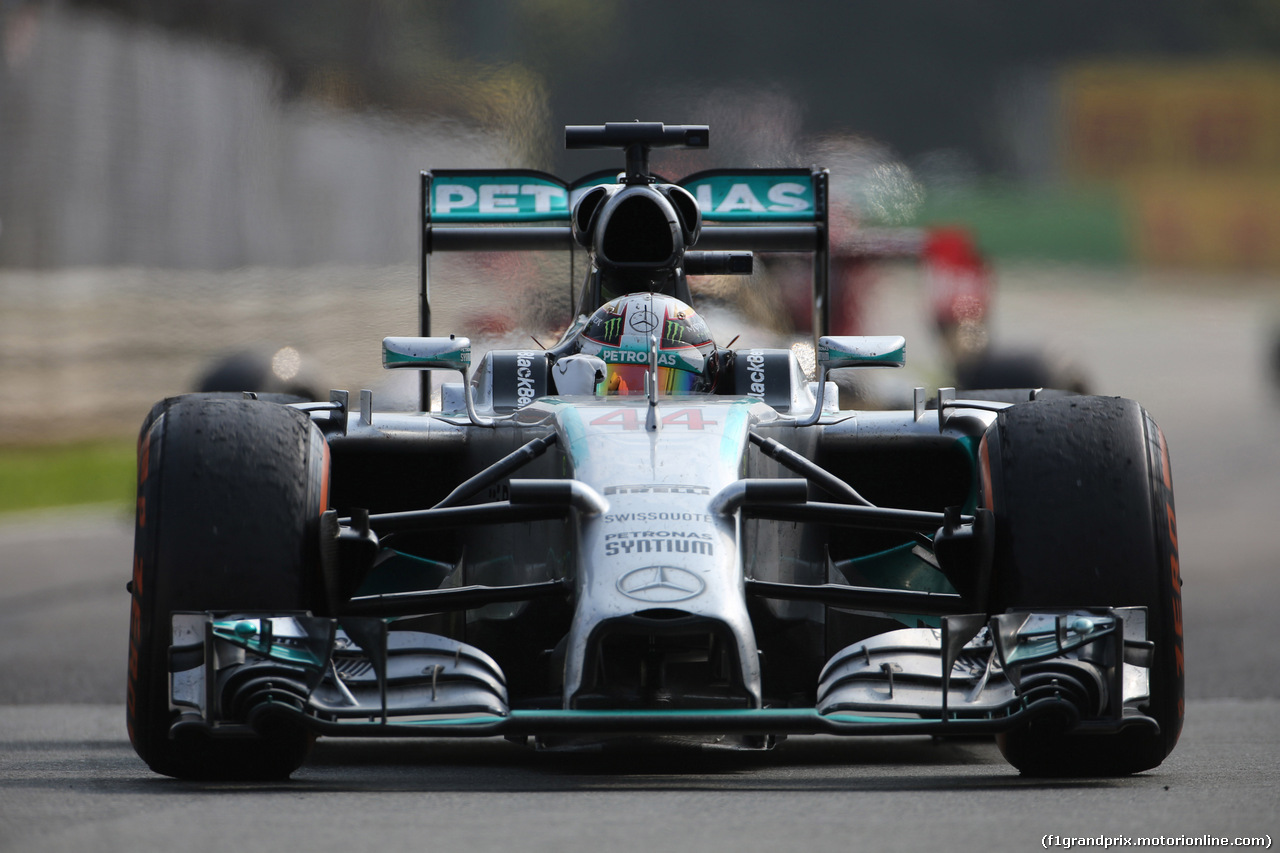 GP ITALIA, 07.09.2014 - Gara, Lewis Hamilton (GBR) Mercedes AMG F1 W05 celebrates his victory