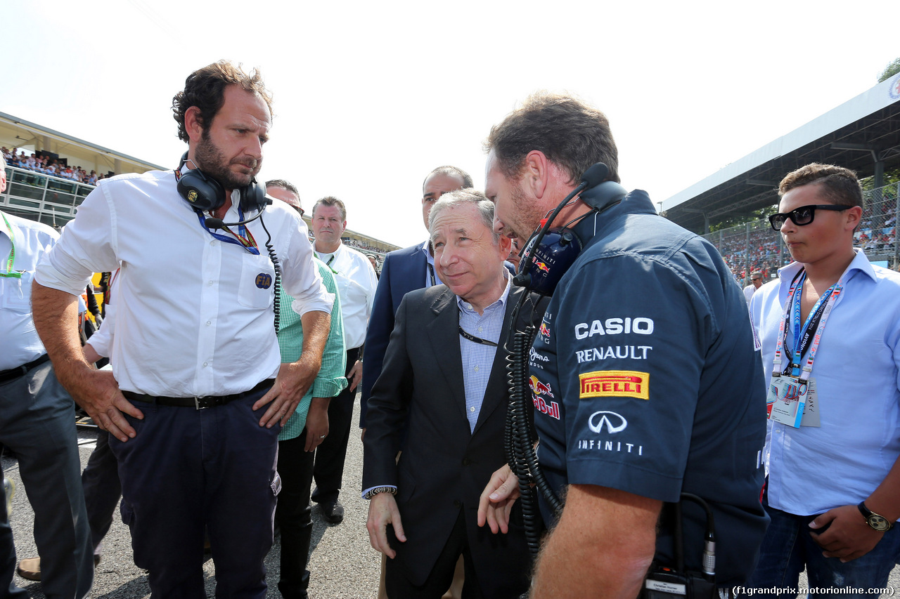 GP ITALIA, 07.09.2014 - Gara, Jean Todt (FRA), President FIA e Christian Horner (GBR), Red Bull Racing, Sporting Director