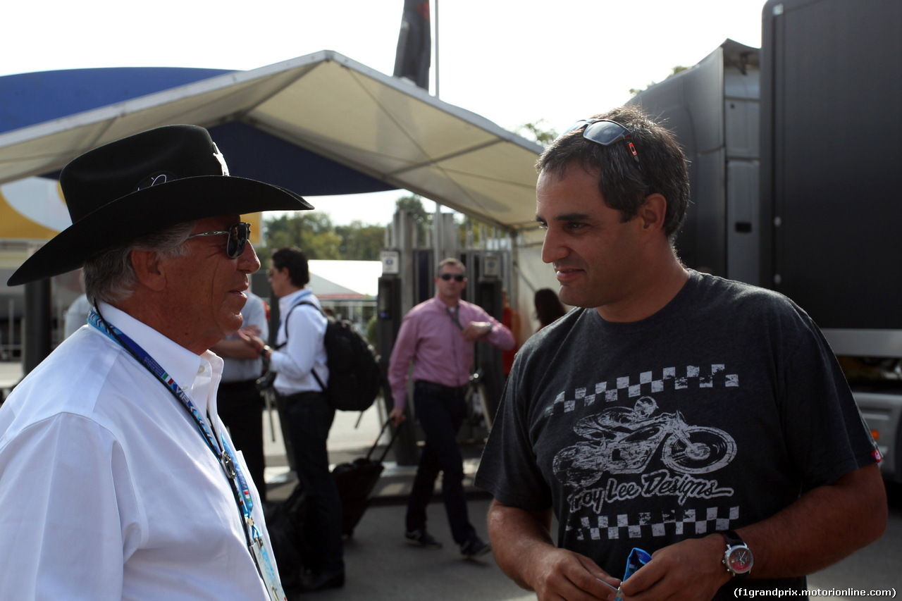 GP ITALIA, 04.09.2014- Mario Andretti (USA) e Juan Pablo Montoya (COL)