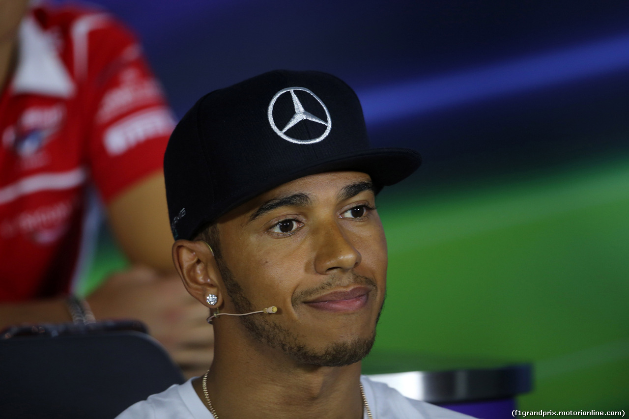 GP ITALIA, 04.09.2014- Conferenza Stampa, Lewis Hamilton (GBR) Mercedes AMG F1 W05