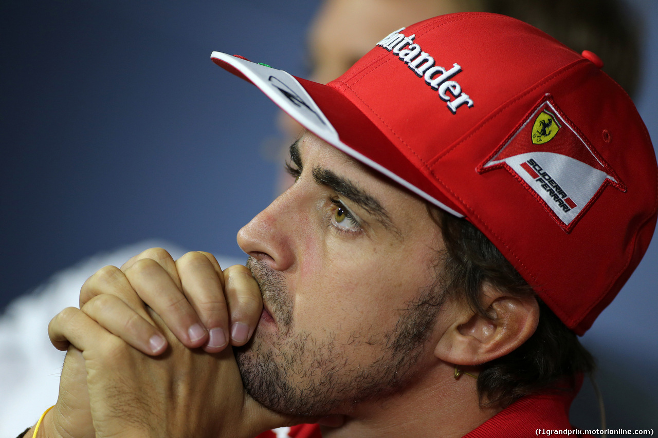 GP ITALIA, 04.09.2014- Conferenza Stampa, Fernando Alonso (ESP) Ferrari F14-T