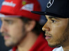 GP ITALIA, 04.09.2014- Conferenza Stampa, Fernando Alonso (ESP) Ferrari F14-T e Lewis Hamilton (GBR) Mercedes AMG F1 W05