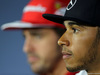 GP ITALIA, 04.09.2014- Conferenza Stampa, Fernando Alonso (ESP) Ferrari F14-T e Lewis Hamilton (GBR) Mercedes AMG F1 W05