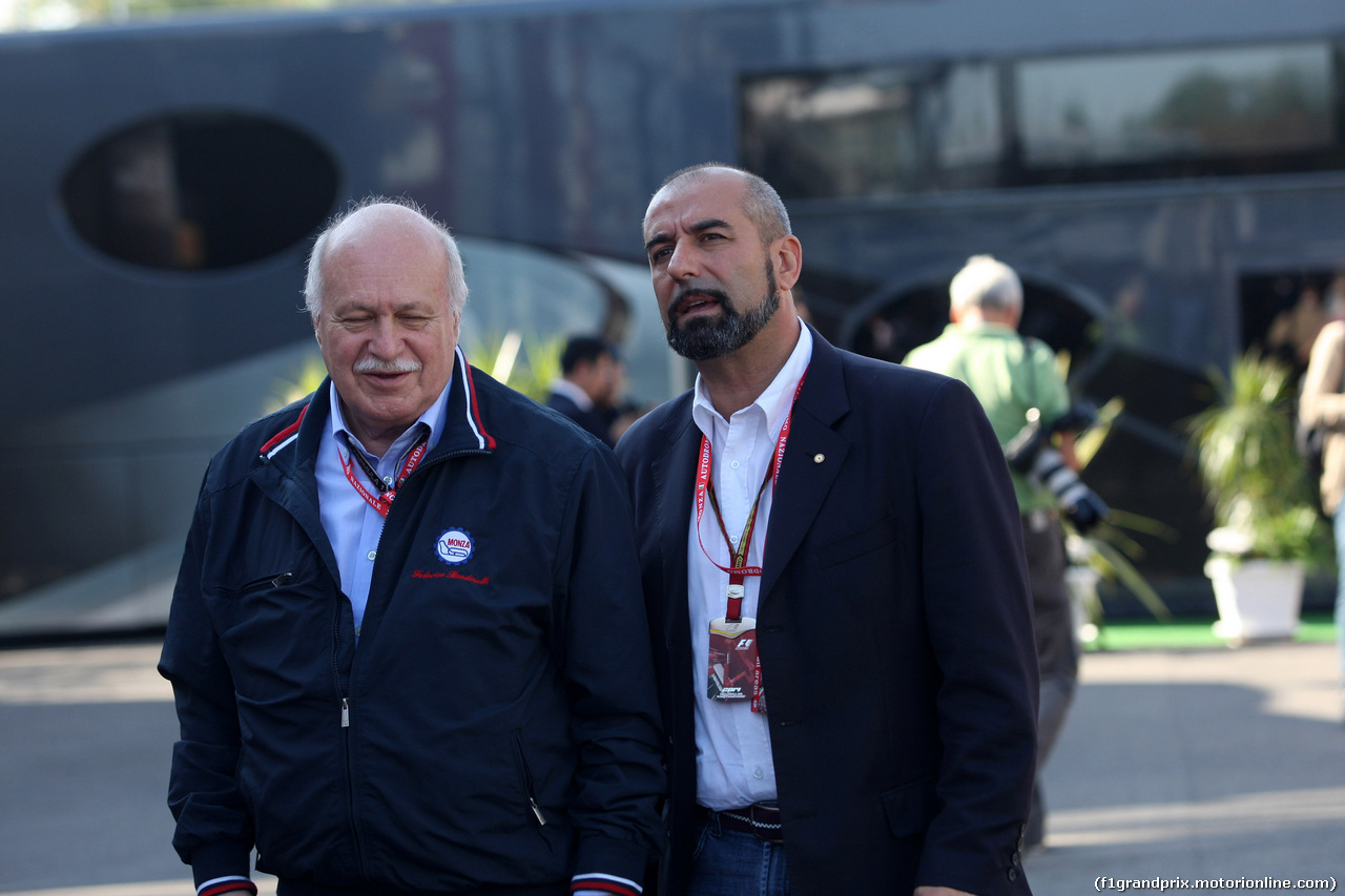 GP ITALIA, 06.09.2014 - Ivan Capelli (ITA) ACI Milano, President (R)
