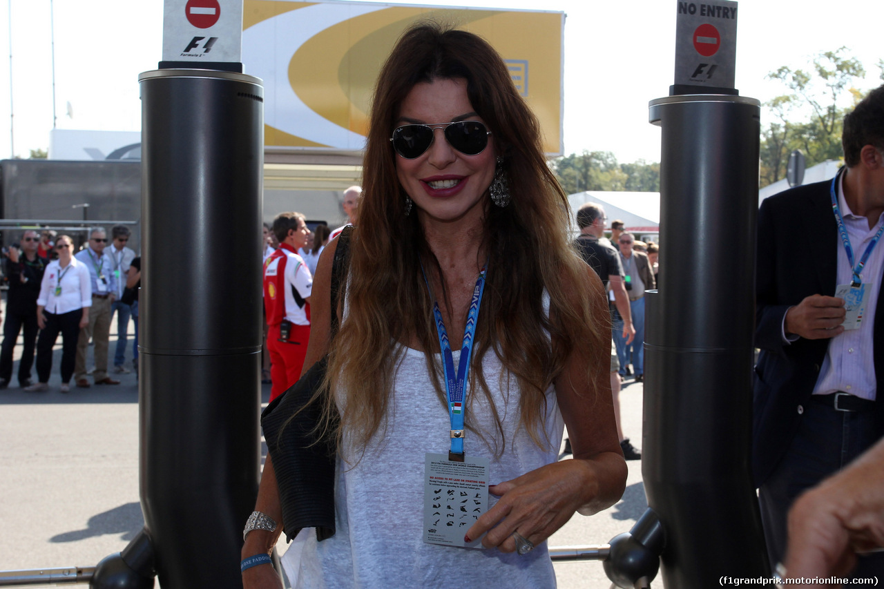 GP ITALIA, 06.09.2014 - Prove Libere 3, Alba Parietti (ITA) Show girl