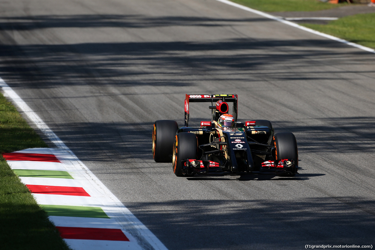 GP ITALIA, 06.09.2014 - Prove Libere 3, Pastor Maldonado (VEN) Lotus F1 Team E22