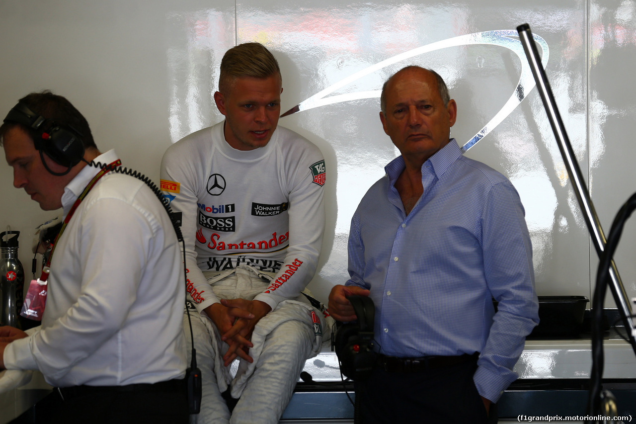 GP ITALIA, 06.09.2014 - Prove Libere 3, Kevin Magnussen (DEN) McLaren Mercedes MP4-29 e Ron Dennis (GBR) McLaren Executive Chairman