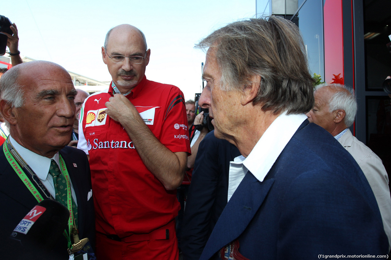 GP ITALIA, 06.09.2014 - Prove Libere 3, Dr. Angelo Sticchi Damiani (ITA) Aci Csai President e Luca Cordero di Montezemolo (ITA), President Ferrari