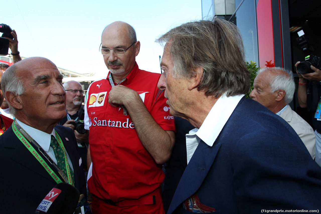 GP ITALIA, 06.09.2014 - Prove Libere 3, Dr. Angelo Sticchi Damiani (ITA) Aci Csai President e Luca Cordero di Montezemolo (ITA), President Ferrari