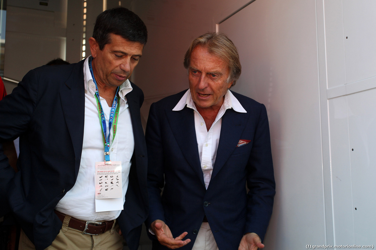 GP ITALIA, 06.09.2014 - Prove Libere 3, Maurizio Luppi (ITA), Ministro delle Infrastrutture e dei Trasporti e Luca Cordero di Montezemolo (ITA), President Ferrari