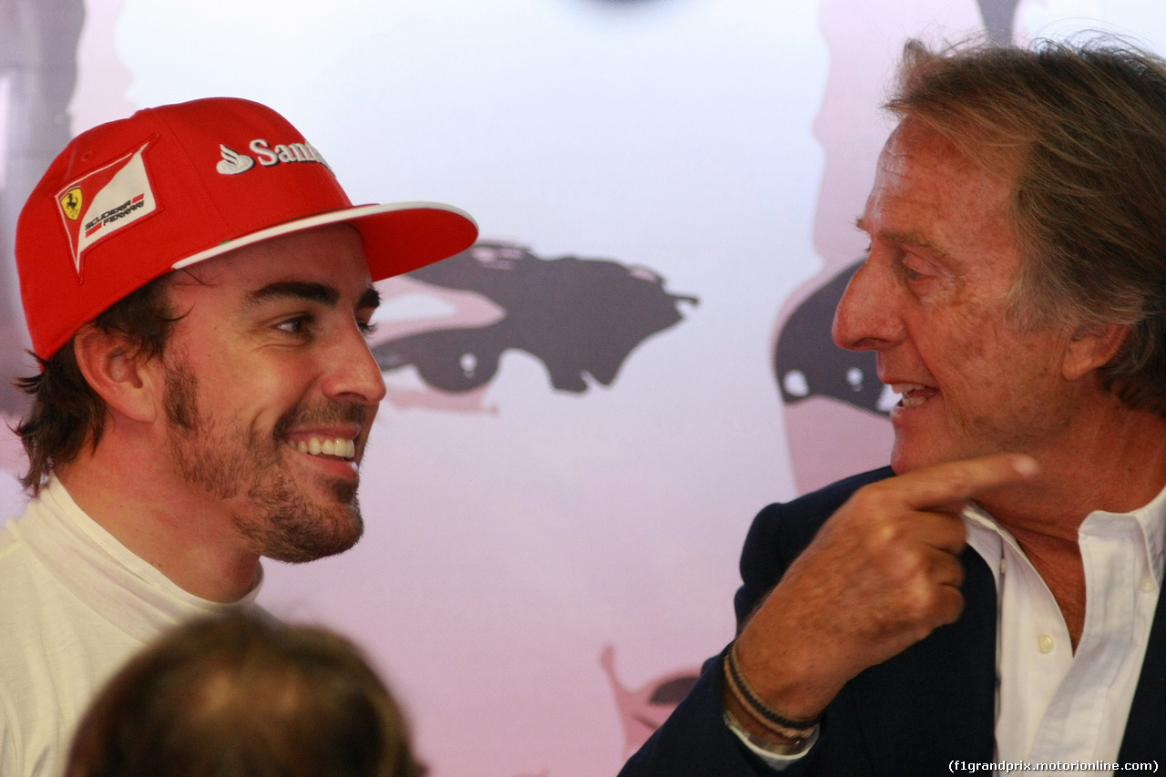GP ITALIA, 06.09.2014 - Prove Libere 3, Fernando Alonso (ESP) Ferrari F14-T e Luca Cordero di Montezemolo (ITA), President Ferrari