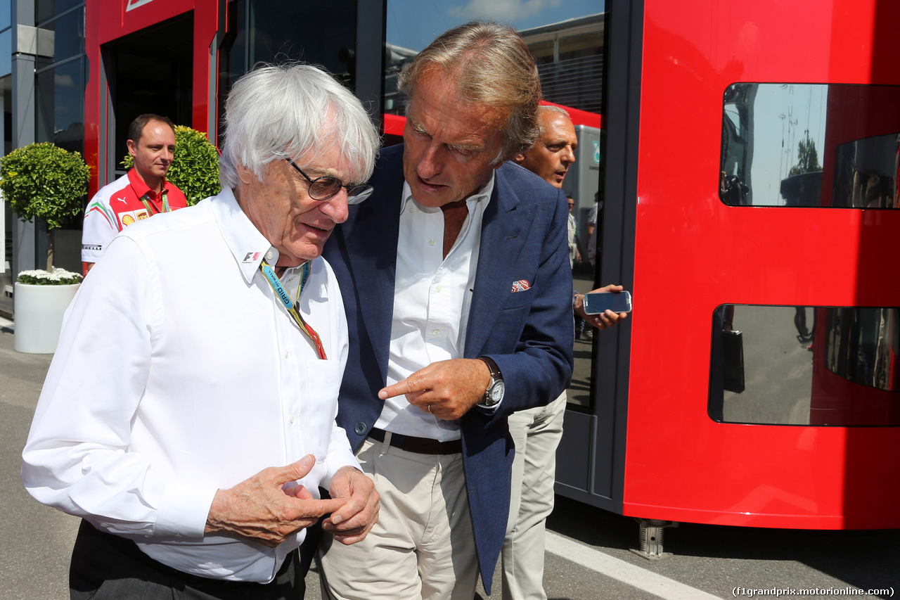 GP ITALIA, 06.09.2014 - Qualifiche, Bernie Ecclestone (GBR), President e CEO of FOM e Luca Cordero di Montezemolo (ITA), President Ferrari