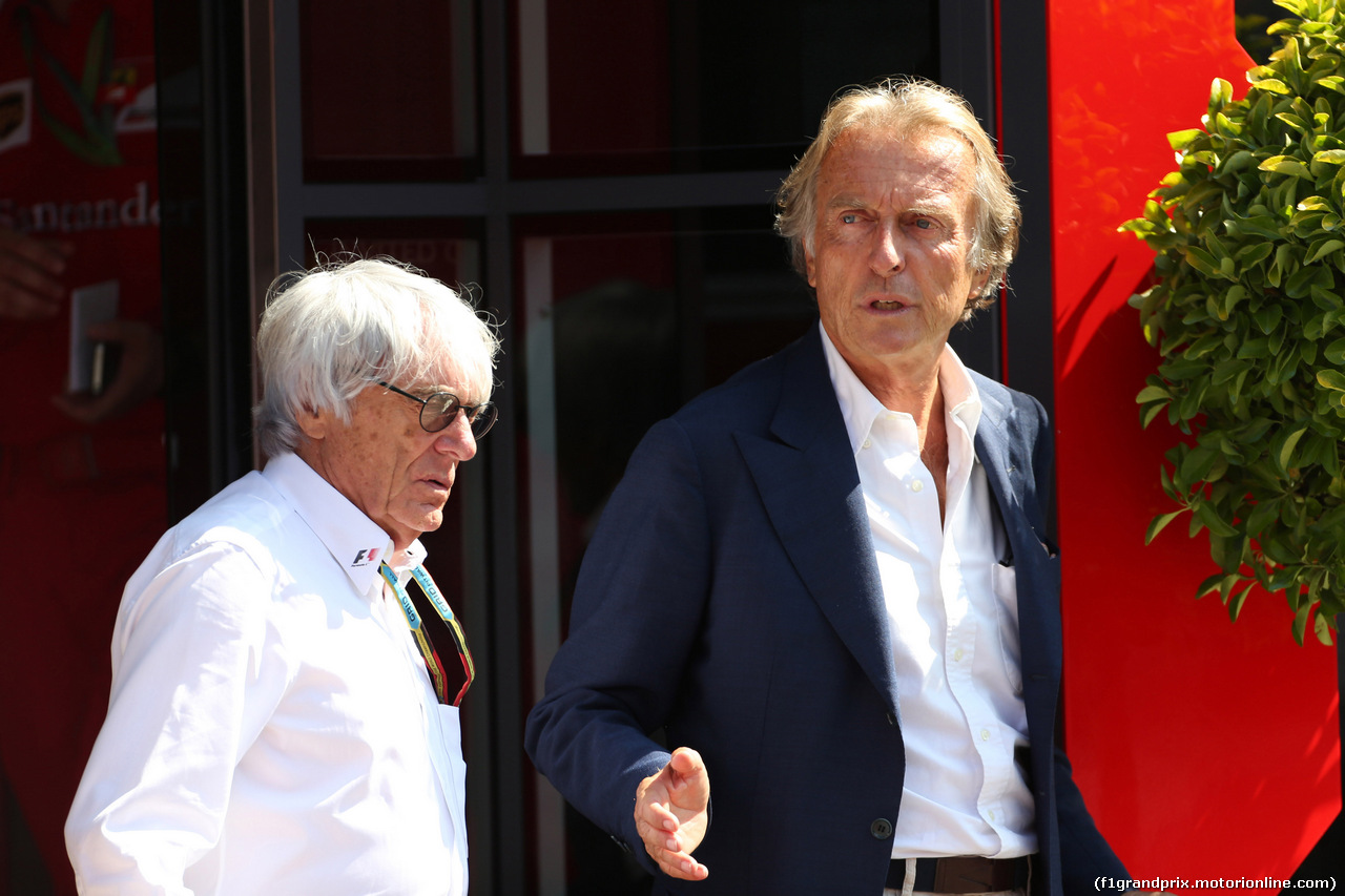 GP ITALIA, 06.09.2014 - Qualifiche, Bernie Ecclestone (GBR), President e CEO of FOM e Luca Cordero di Montezemolo (ITA), President Ferrari