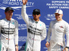 GP ITALIA, 06.09.2014 - Qualifiche, secondo Nico Rosberg (GER) Mercedes AMG F1 W05 e Lewis Hamilton (GBR) Mercedes AMG F1 W05 pole position e Valtteri Bottas (FIN) Williams F1 Team FW36 terzo