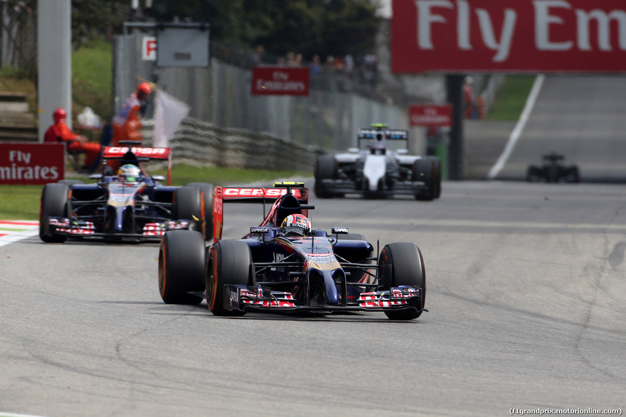 GP ITALIA, 05.09.2014 - Prove Libere 1, Daniil Kvyat (RUS) Scuderia Toro Rosso STR9 e Jean-Eric Vergne (FRA) Scuderia Toro Rosso STR9