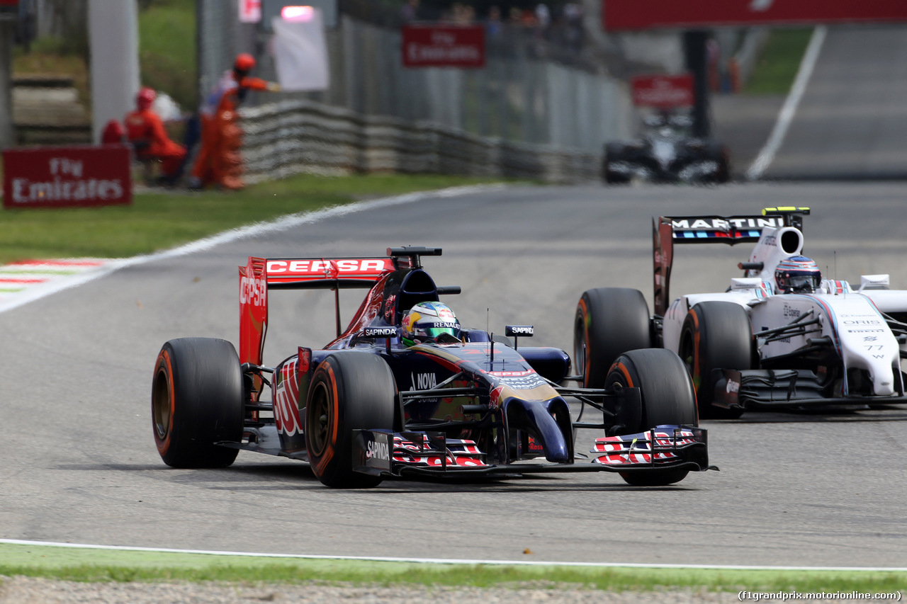 GP ITALIA, 05.09.2014 - Prove Libere 1, Jean-Eric Vergne (FRA) Scuderia Toro Rosso STR9 e Valtteri Bottas (FIN) Williams F1 Team FW36