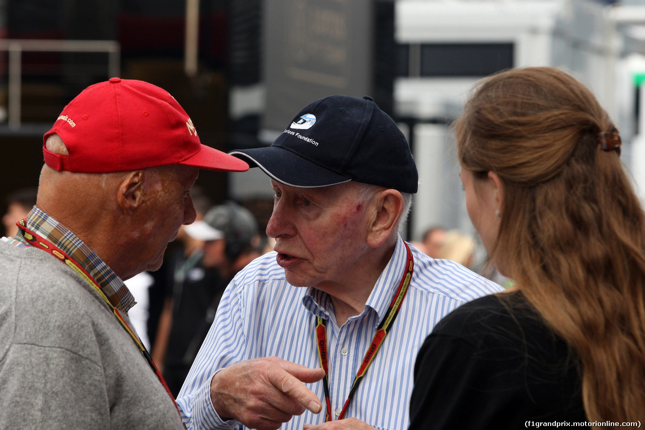 GP ITALIA, 05.09.2014 - Prove Libere 1, Nikki Lauda (AU), Mercedes e John Surtees (GBR).