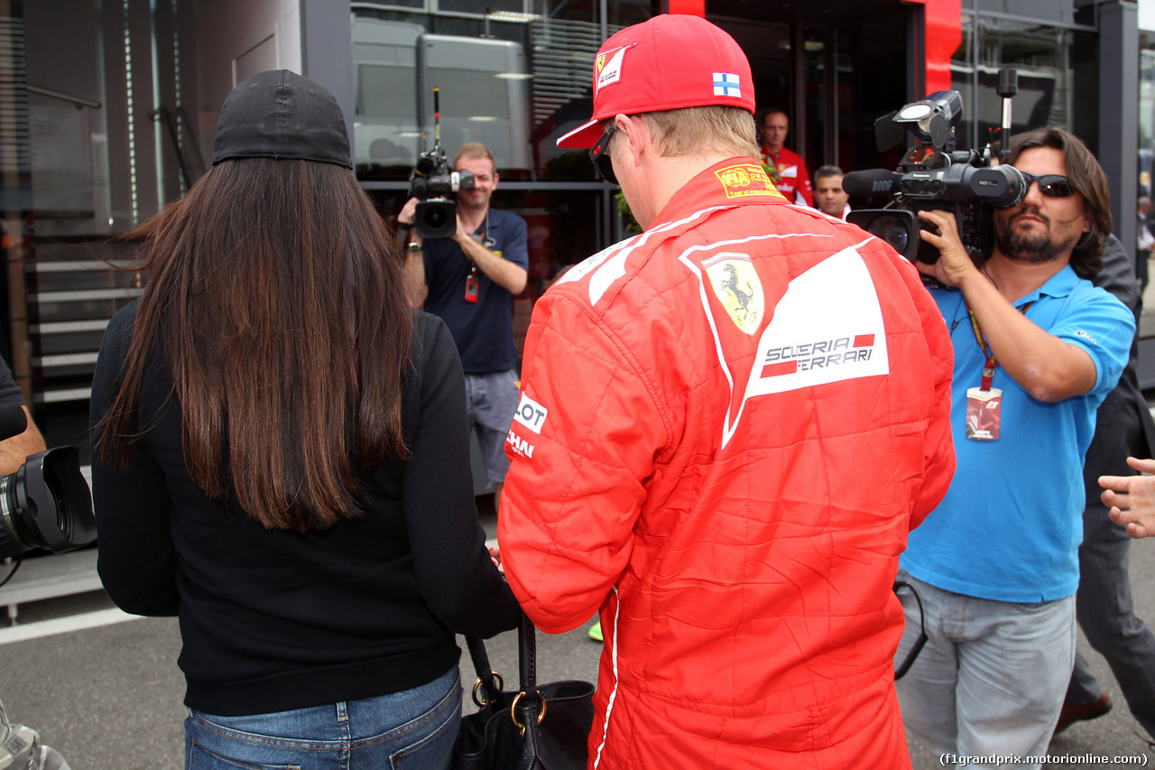 GP ITALIA, 05.09.2014 - Prove Libere 1, Kimi Raikkonen (FIN) Ferrari F14-T e Domenica Minttu Virtanen