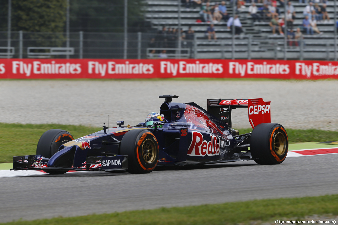GP ITALIA, 05.09.2014 - Prove Libere 1, Jean-Eric Vergne (FRA) Scuderia Toro Rosso STR9