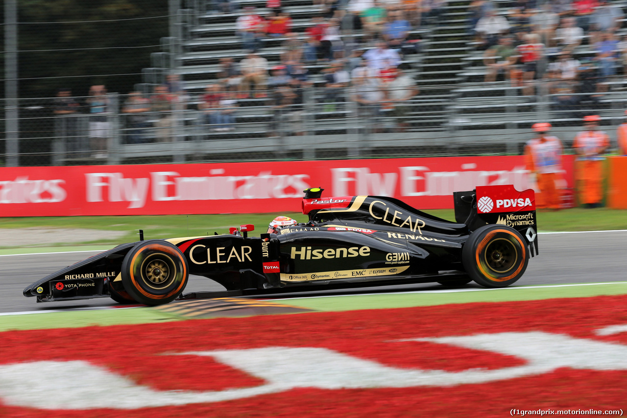 GP ITALIA, 05.09.2014 - Prove Libere 1, Pastor Maldonado (VEN) Lotus F1 Team E22
