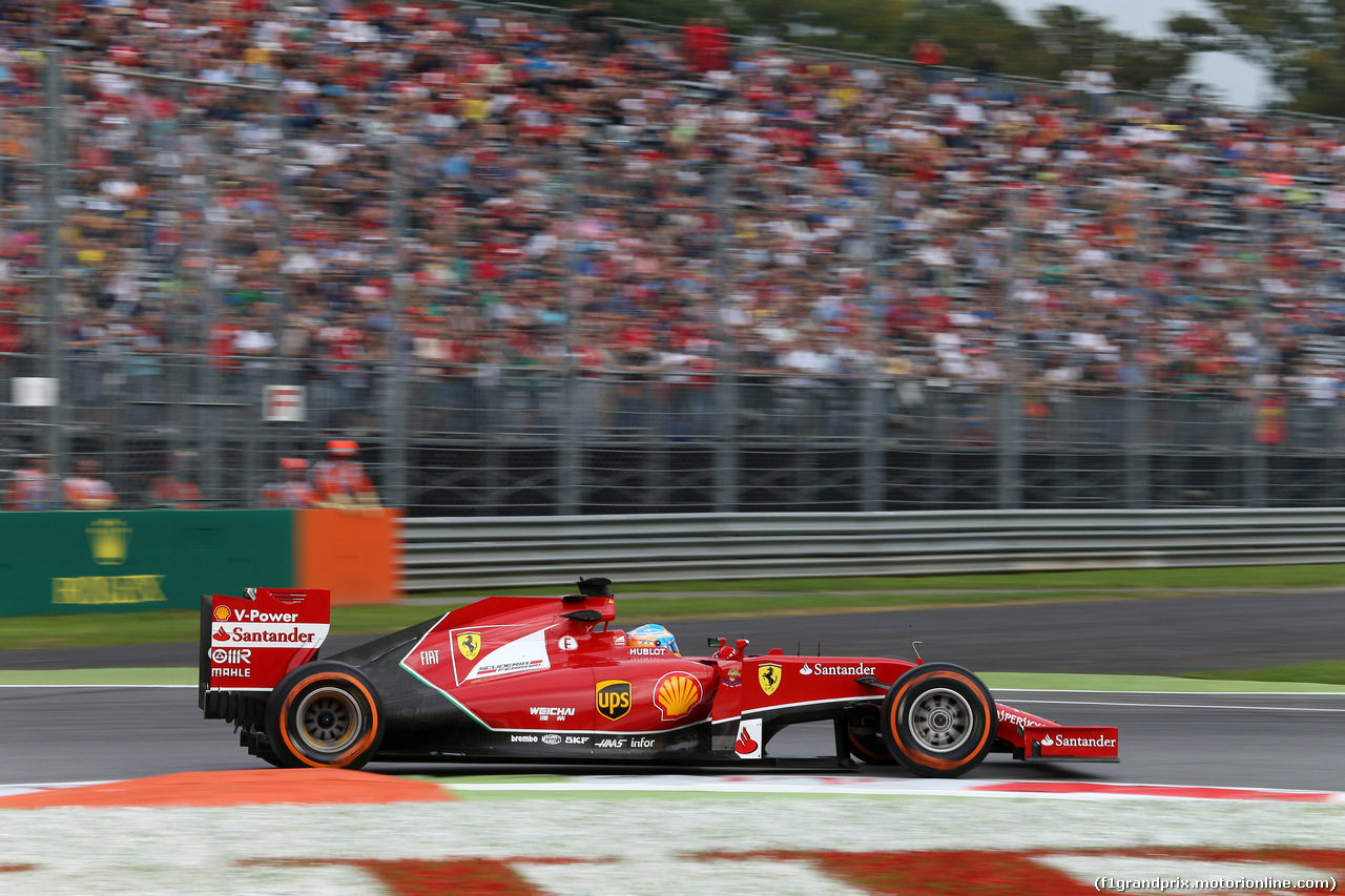 GP ITALIA, 05.09.2014 - Prove Libere 1, Fernando Alonso (ESP) Ferrari F14-T