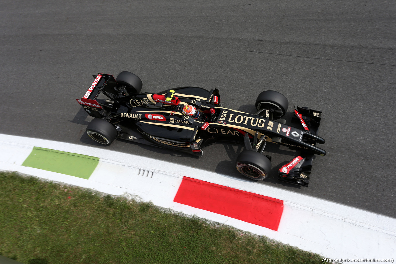 GP ITALIA, 05.09.2014 - Prove Libere 2, Pastor Maldonado (VEN) Lotus F1 Team E22