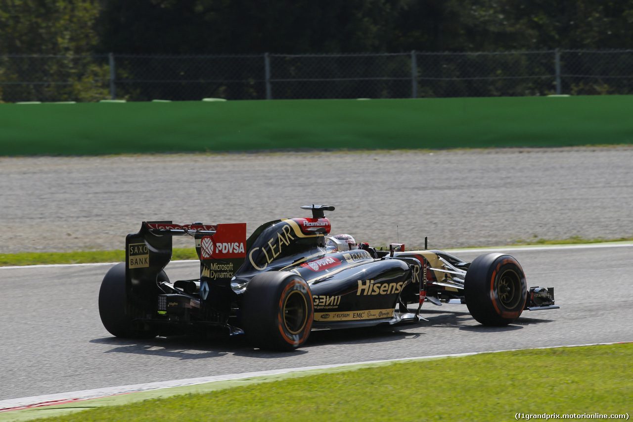 GP ITALIA, 05.09.2014 - Prove Libere 2, Romain Grosjean (FRA) Lotus F1 Team E22