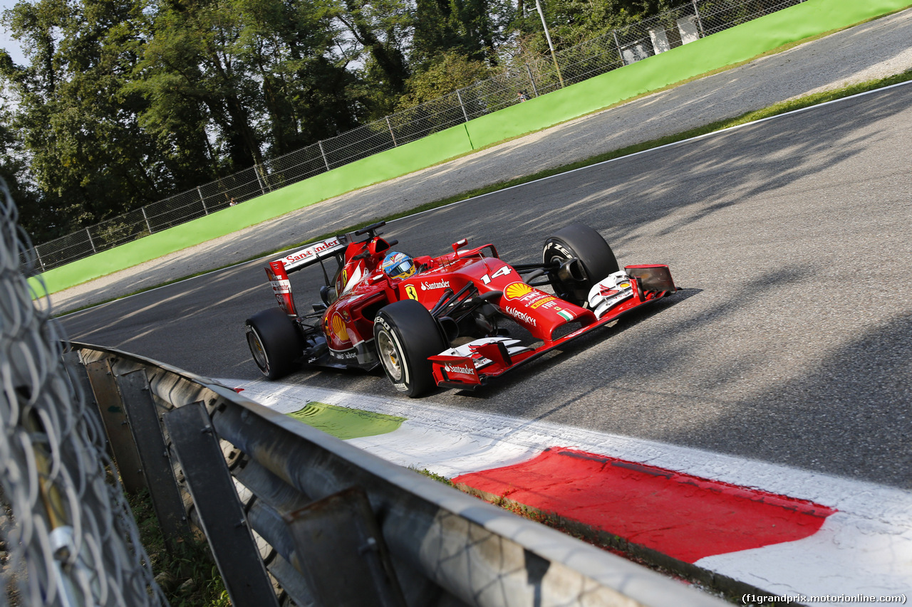 GP ITALIA, 05.09.2014 - Prove Libere 2, Fernando Alonso (ESP) Ferrari F14-T