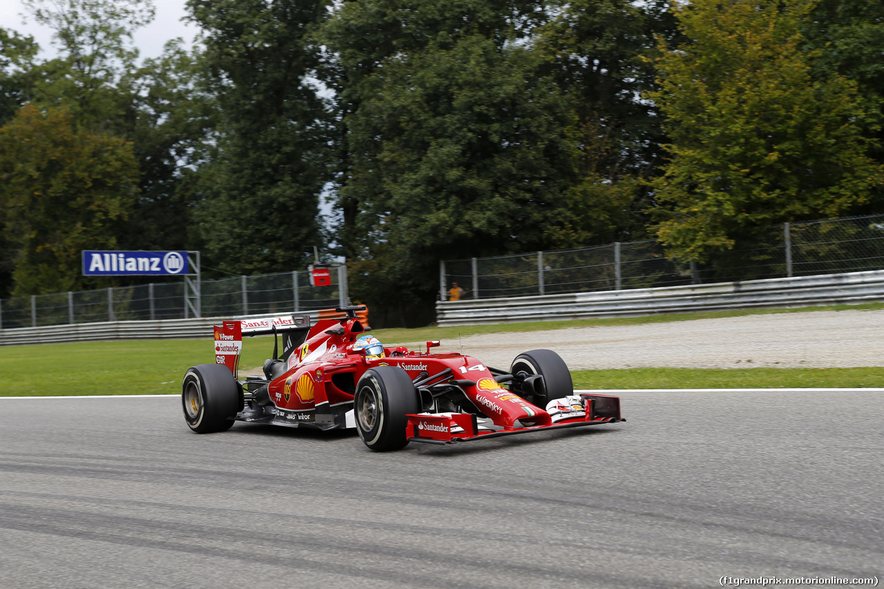 GP ITALIA, 05.09.2014 - Prove Libere 2, Fernando Alonso (ESP) Ferrari F14-T