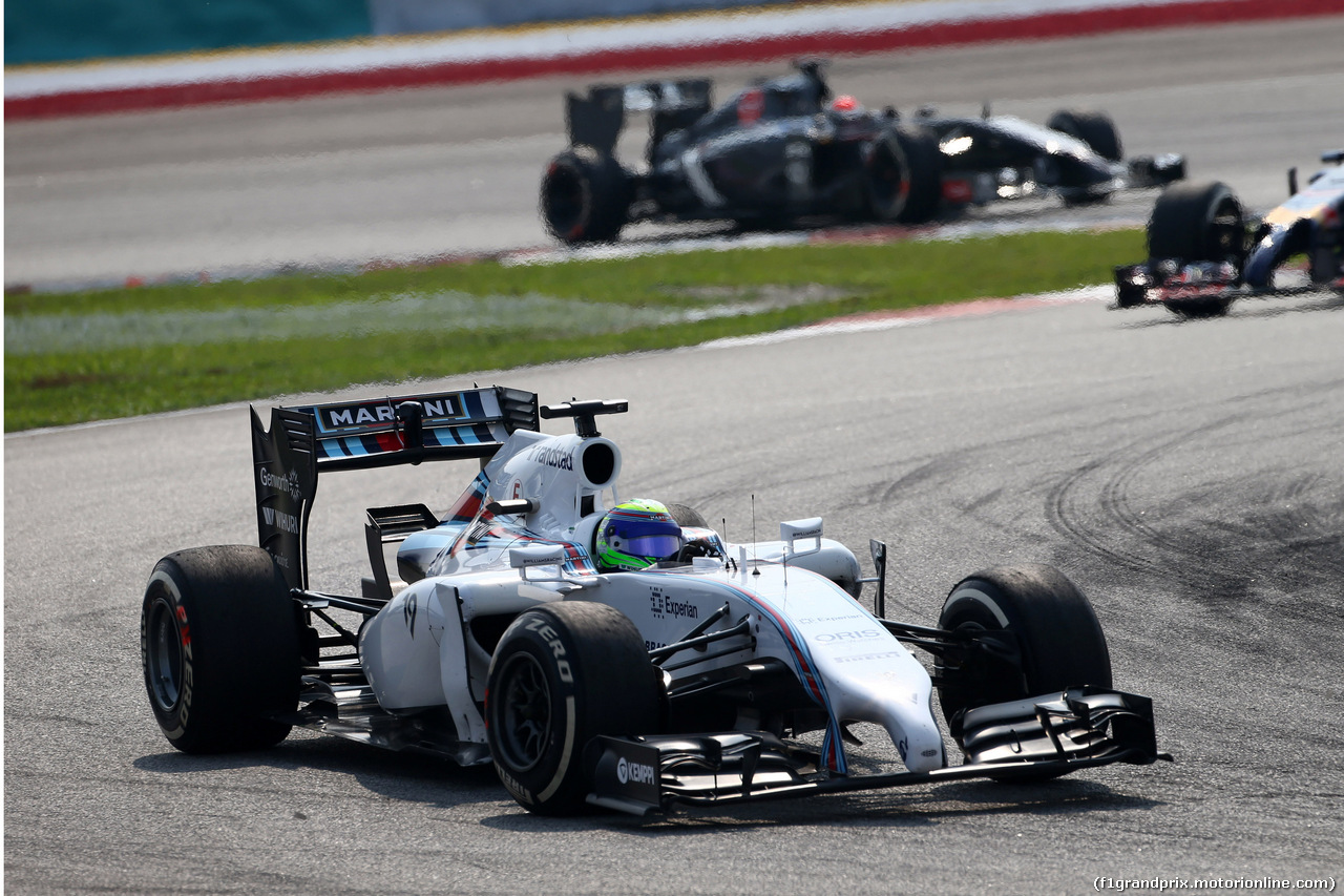 GP MALESIA, 30.03.2014 - Gara, Felipe Massa (BRA) Williams F1 Team FW36
