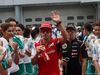GP MALESIA, 30.03.2014 - (L-R) Fernando Alonso (ESP) Ferrari F14-T e Pastor Maldonado (VEN) Lotus F1 Team E22 at drivers parade