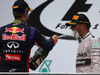 GP MALESIA, 30.03.2014 - Gara, terzo Sebastian Vettel (GER) Red Bull Racing RB10 e Lewis Hamilton (GBR) Mercedes AMG F1 W05 vincitore