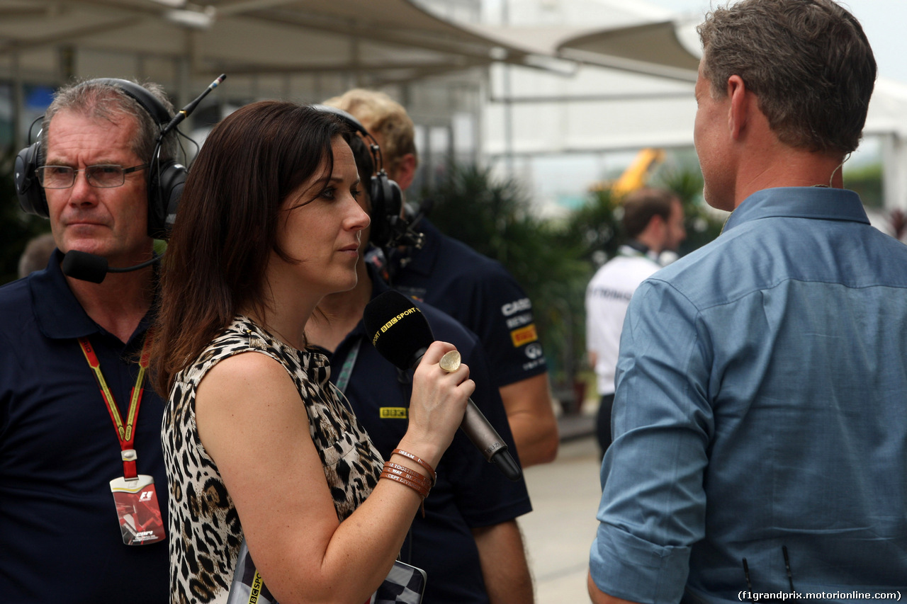 GP MALESIA, 29.03.2014- Prove Libere 3, Lee McKenzie (GBR) BBC Television Reporter.