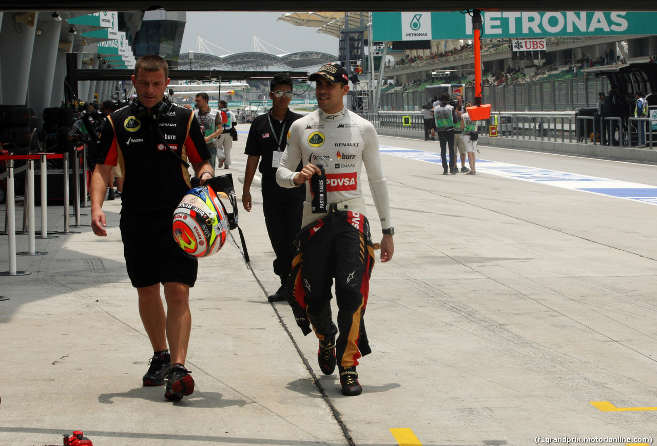 GP MALESIA, 29.03.2014- Prove Libere 3, Pastor Maldonado (VEN) Lotus F1 Team E22