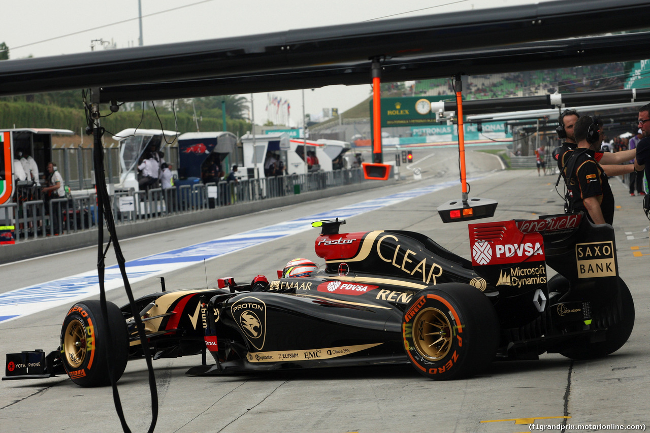 GP MALESIA, 29.03.2014- Prove Libere 3, Pastor Maldonado (VEN) Lotus F1 Team E22